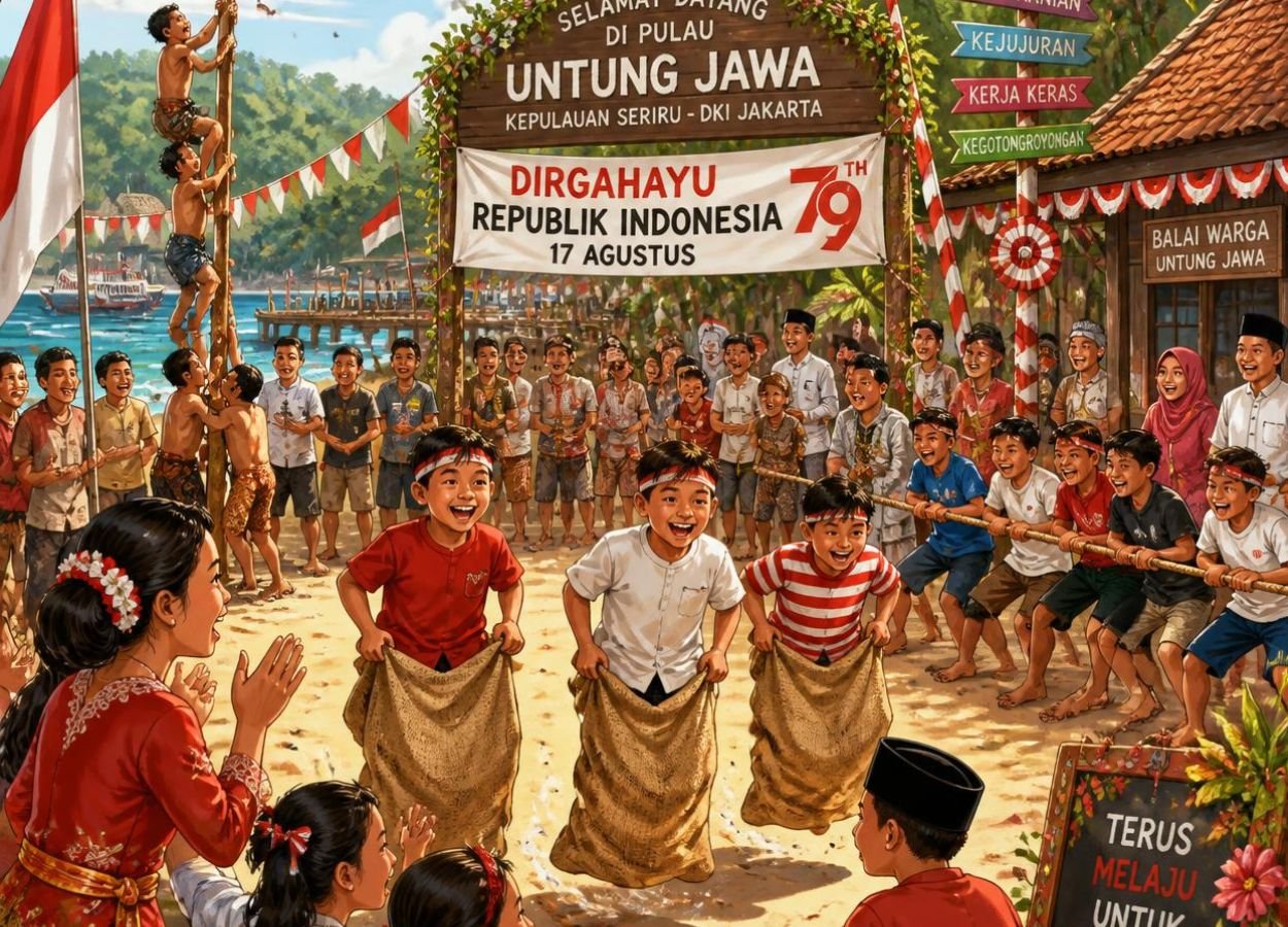 Pulau Untung Jawa Semarakkan HUT RI dengan Beragam Lomba Warga - BeritaLia.com
